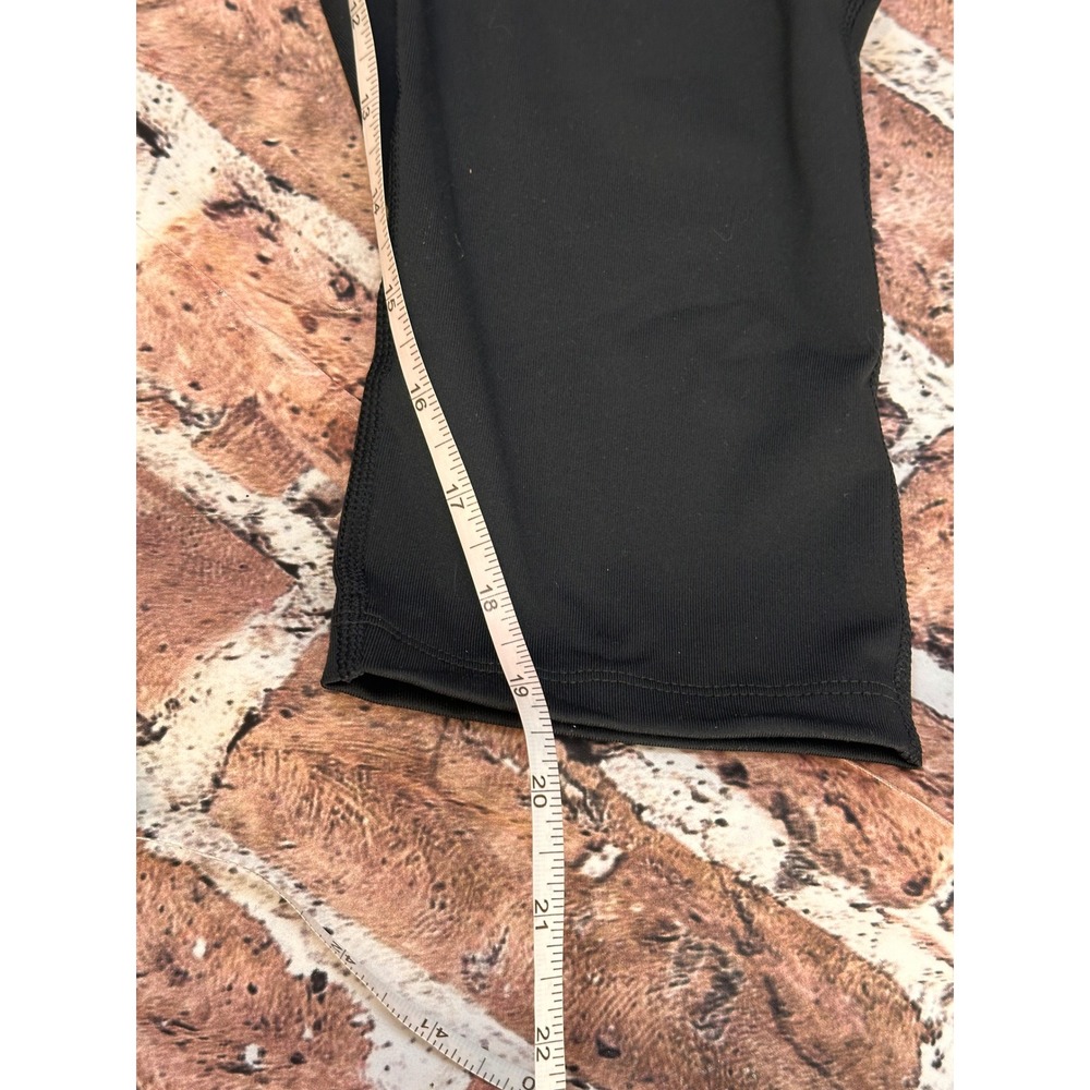 Tommie Copper Women Adj 2Pockets Capris 19" Black Compression Leggings - Picture 15 of 16